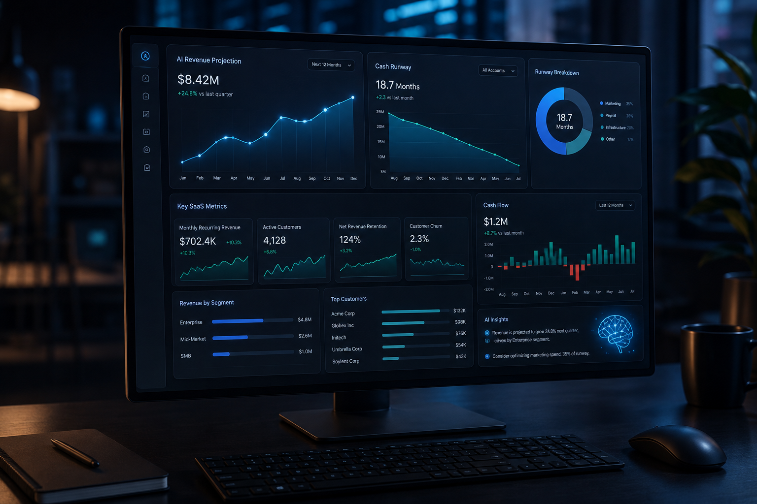8 Best AI Financial Forecasting Software for SaaS Startups